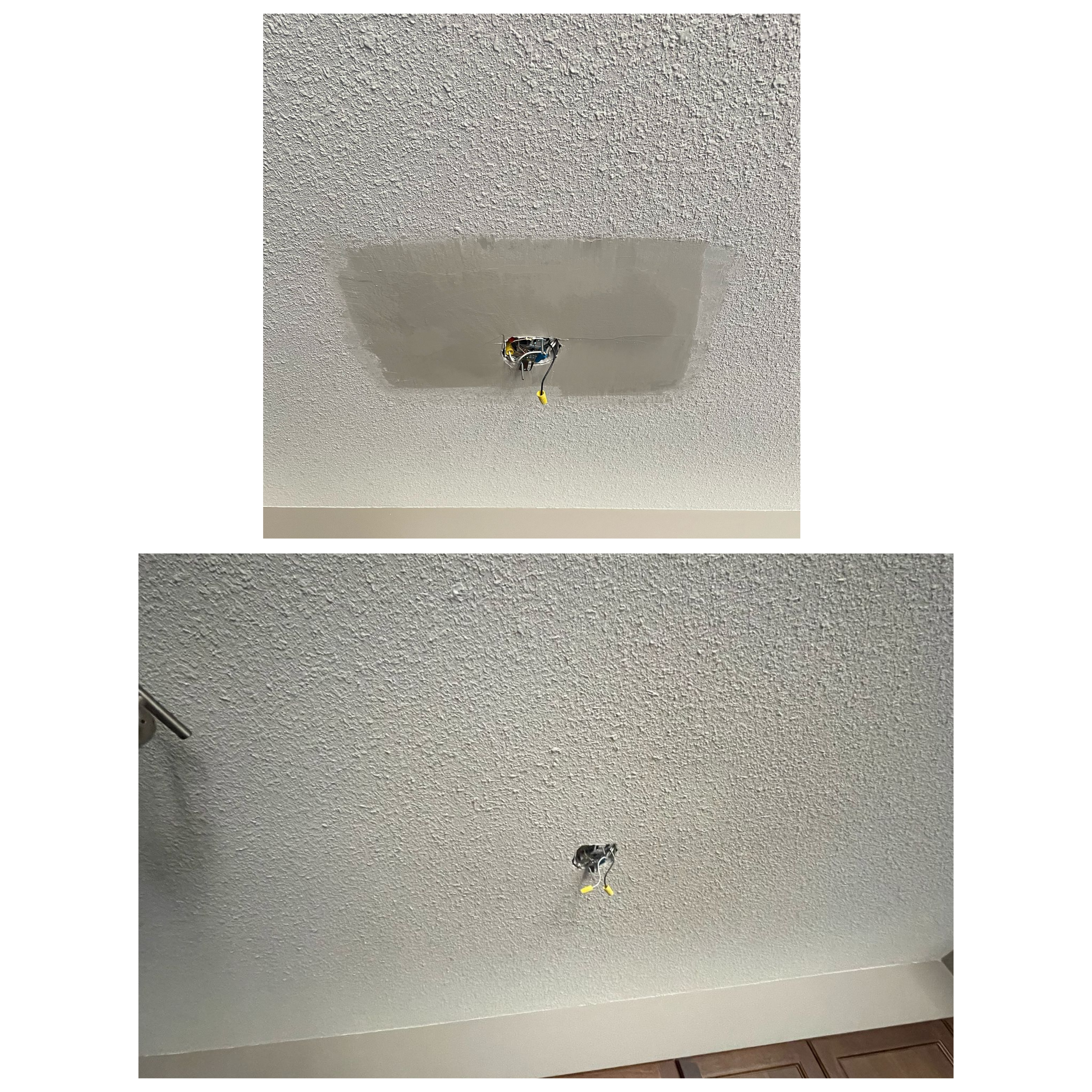 Ceiling texture patch and match Edmonton — DM Contracting